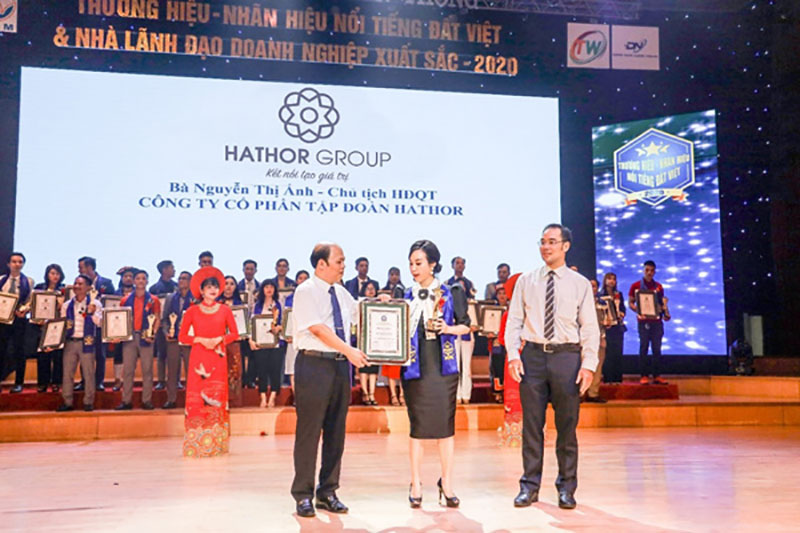 Hathor Group nhận cú đúp giải thưởng: Thương hiệu – Nhãn hiệu nổi tiếng Đất Việt và Nhà lãnh đạo doanh nghiệp xuất sắc 2020